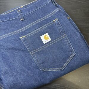 Carhartt Denim Modern Fit Work Jean Mens 46X32‎ Fits 48x33.5 Dark Wash